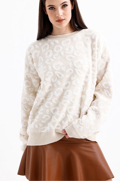 EZGİ KILINÇ Pulover cu model leopard
