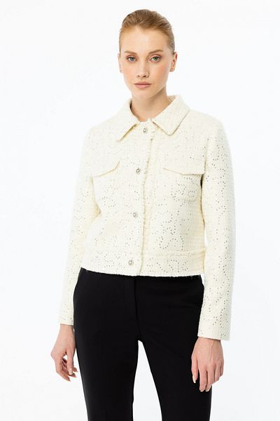 Ekol Cover Pocket Front Buttoned Chanel Jacket