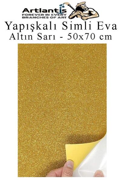Artlantis Yapışkanlı Simli Eva 50x70 cm 1 Adet Simli Yapışkanlı Eva Süngeri Okul Kreş Anasınıfı Elişi Etkinlik