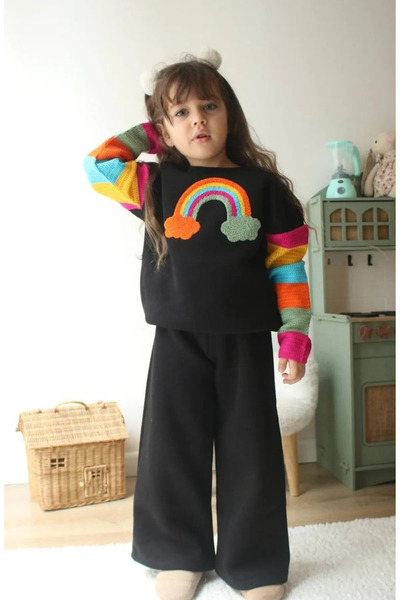 Generic Brand Knitted Detailed Punch Set for Girl - Raster