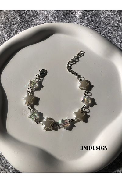 bnidesign سوار بتصميم نجمة اللؤلؤ الهولوغرام للنساء من Prom Queen