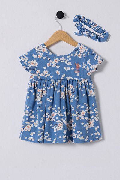 U.S. Polo Assn. U.S. Polo Assn. Baby Girl Blue Dress