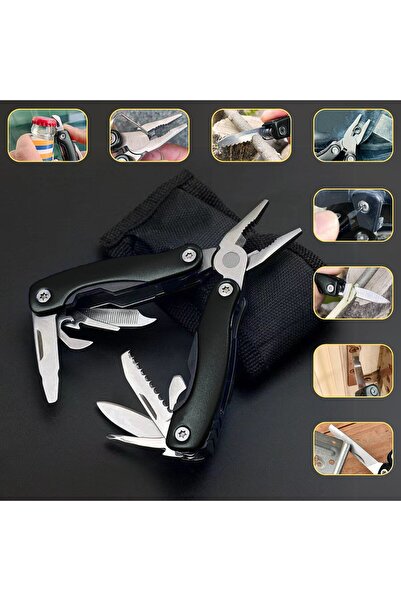 DEKOHOP Outdoor Mini Katlanır Pense Çakı Bıçak Kamp Piknik Balıkçılık Doğa Ço...