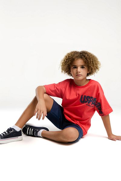 U.S. Polo Assn. U.S. Polo Assn. Boy's Red Bermuda Suit