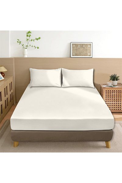 Evim 100% Cotton Akfil Flat Sheet Set 160X240 Off White Single