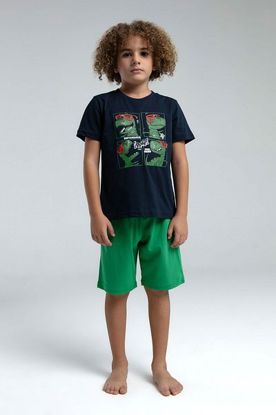 Rolypoly Boy's Navy Blue Bermuda Suit