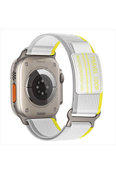 PSGT Apple Watch için Naylon Spor 42-44-45-49mm'ye Uygun Sihirli Bant Kapatma...