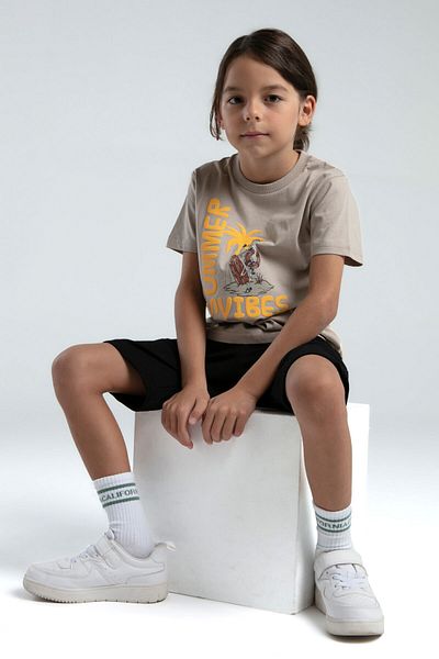 Rolypoly Boy's Cream Bermuda Suit