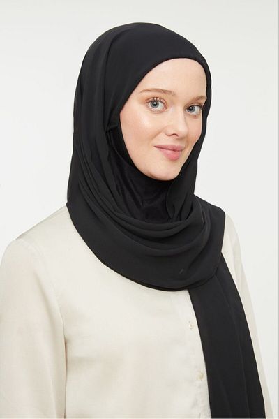 NURMAHREM Practical Ready Cap - Self Combed Chiffon Wrap Around