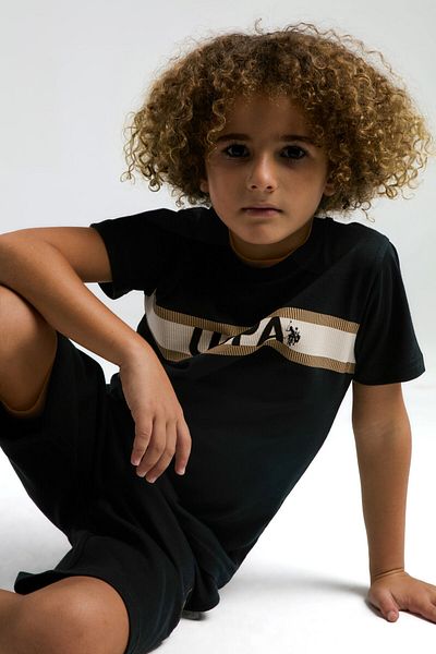 U.S. Polo Assn. Boy's Black Bermuda Suit