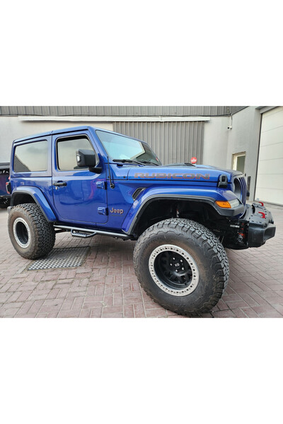 American Off Road Jeep Wrangler JL 2DR 18-23 Side Steps, Nerf Bars, Stealth Edition