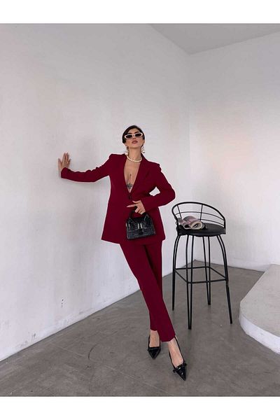 MYGİYİMİSTANBUL Blazer Jacket Trousers Set