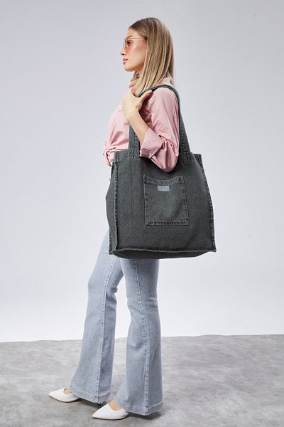 Xcedy Geantă de umăr din denim de înaltă calitate pentru femei C900