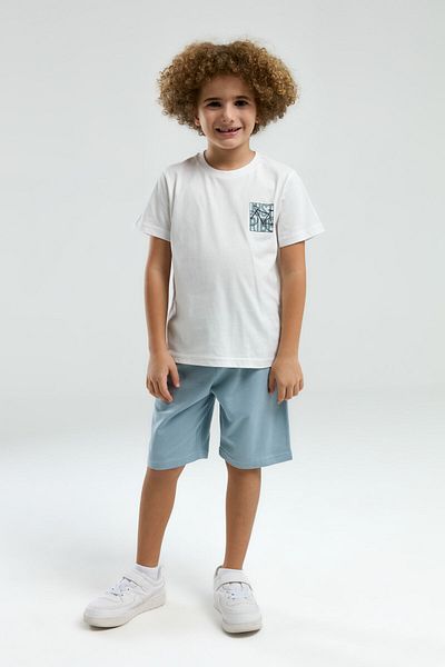 Arnetta Boy's White Bermuda Suit