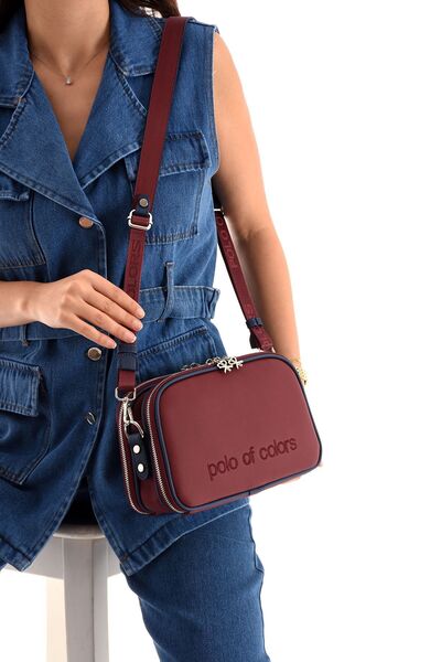 Çanta Trend Polo od boja 3 odjeljka 5 očiju Podesiva traka paket ženski Torba