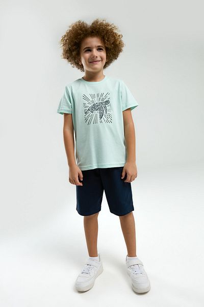 Arnetta Boy's Green Bermuda Suit