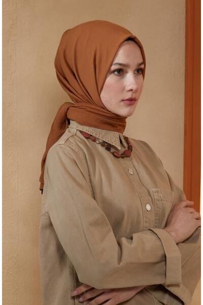 BURDEN IPEK Ellen Cotton Shawl Cinnamon