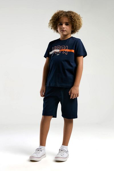 U.S. Polo Assn. U.S. Polo Assn. Boy's Navy Blue Bermuda Suit