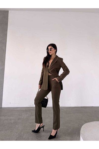 MYGİYİMİSTANBUL Blazer Jacket Trousers Set