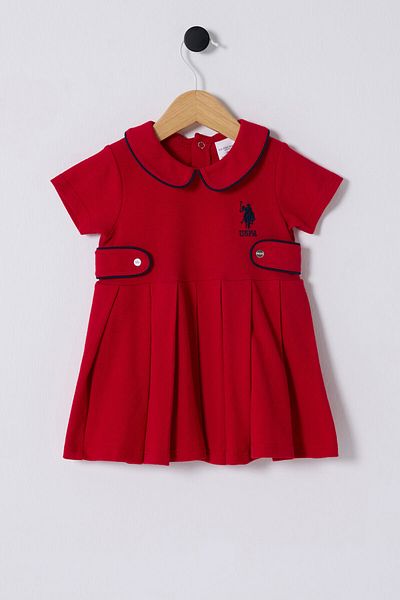 U.S. Polo Assn. يو اس بولو اسنفستان طفلة حمراء