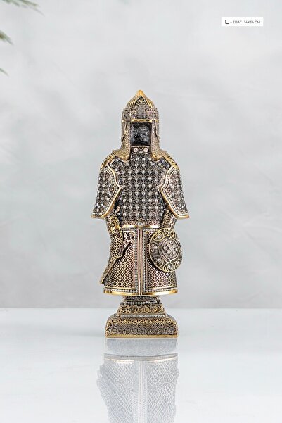 Güncel Vitrin Zirkon Taşlı Esmaül Hüsna Zırh Biblo 14*34 Cm