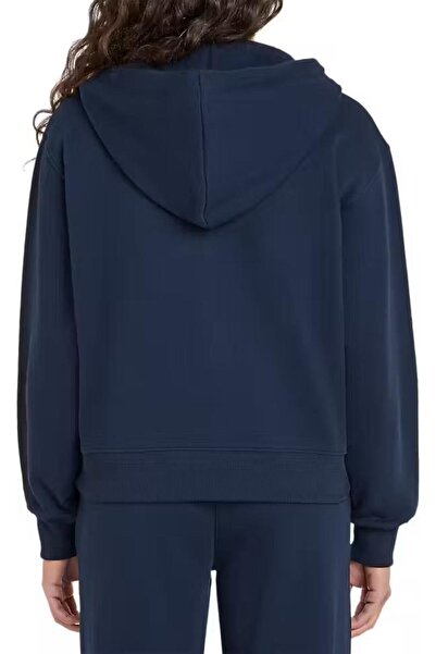 Tommy Hilfiger Kadın Fermuarlı Kapüşonlu Sweatshirt - Lacivert