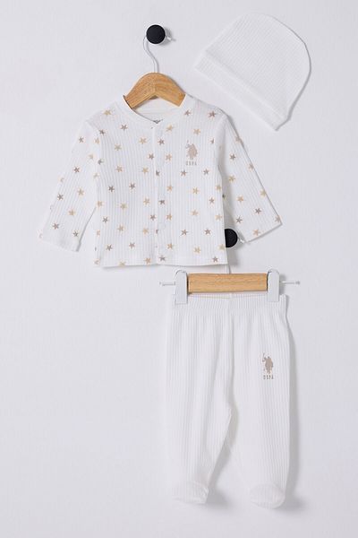 U.S. Polo Assn. BAZA. Polo Assn. Set pentru copii alb pentru bebelusi