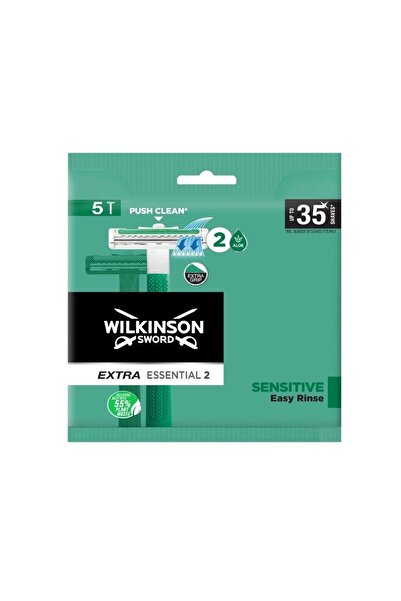Wilkinson Sword Extra Essential Men's Disposable Razor with 2 Blades 5 Pieces