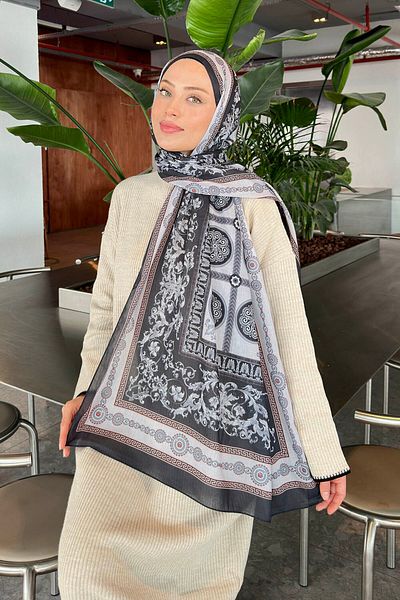 lamelif.com Versa Pattern Cotton Shawl