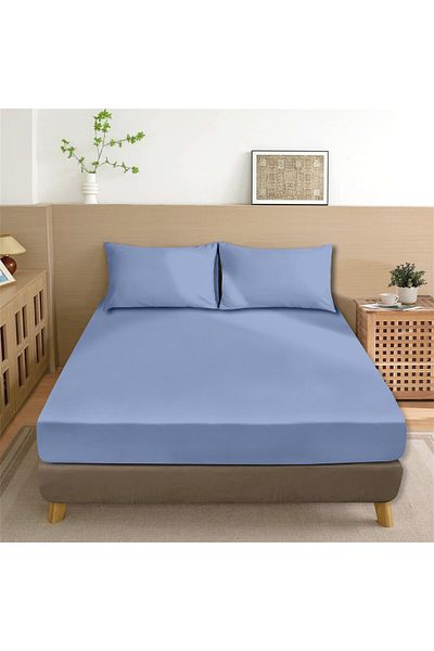 Evim 100% Cotton Akfil Flat Sheet Set 160X240 Blue