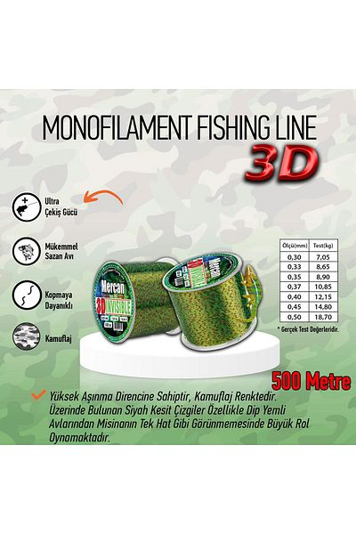 MERCAN MİSİNA Nailon 3d cu pete