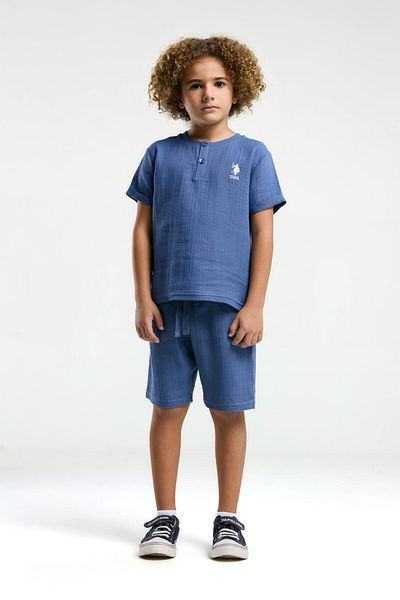 U.S. Polo Assn. Costum bermude verde pentru băiat