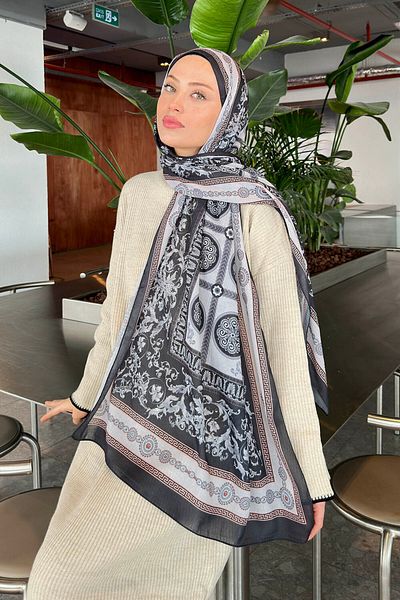 lamelif.com Versa Pattern Cotton Shawl