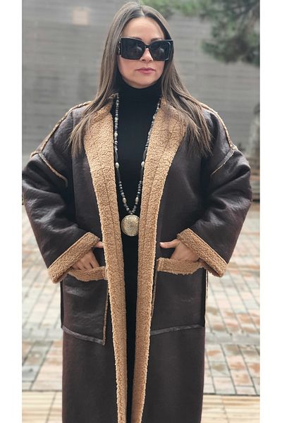 Park Moda Nubuck Look Long Coat with Fleece Inside