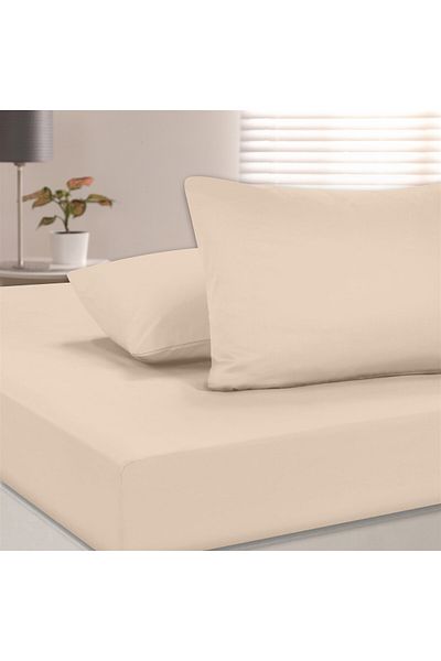 Evim 100% Cotton Akfil Flat Sheet Set Single 160X240 cm Powder