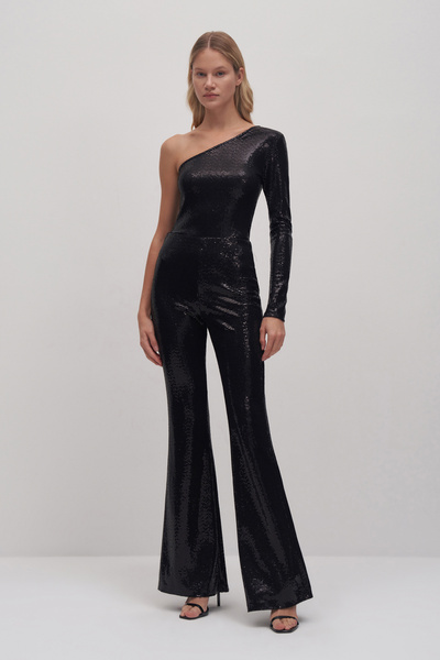 Mathilda Store Kadın Tek Kol Payetli Bodysuit