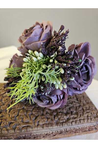 YASİMA Vizon Gelin Eli Gül Buketi Aranjmanlı El Buketi Nikah Kına Söz Gül Dem...