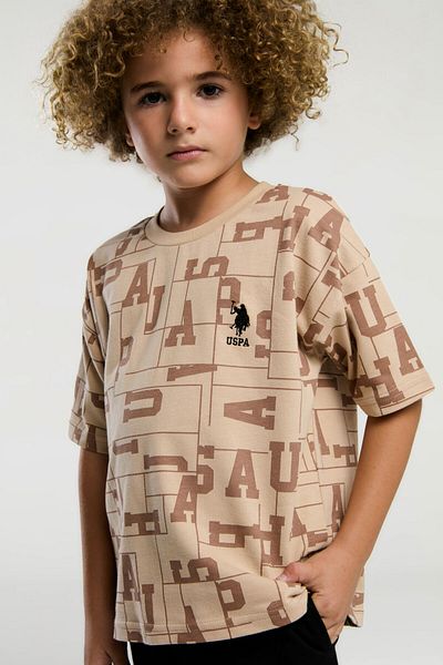 U.S. Polo Assn. U.S. Polo Assn. Boy's Cream Bermuda Set