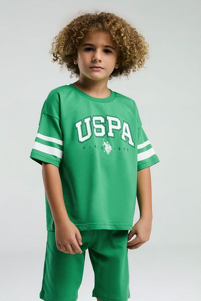 U.S. Polo Assn. U.S. Polo Assn. Boy's Green Bermuda Set