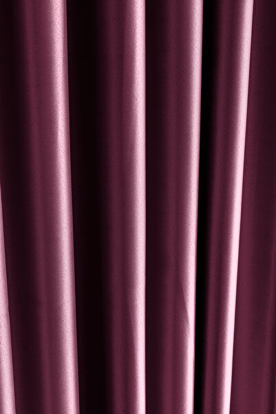 LUNETT HOME Dried Rose Color Blackout Light Filtering (1X2) Pleated Backdrop Curtain Single Panel V398