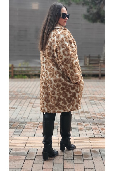 Park Moda ІТАЛІЙСЬКИЙ ВОВНЯНИЙ ПАЛЬТО З МІШАНИМ ВІЗЕРУНКОМ