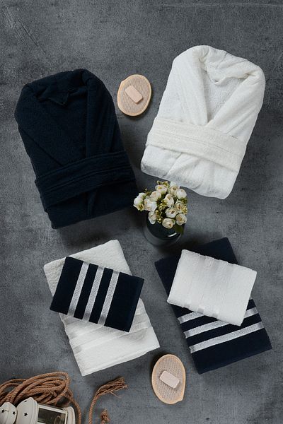 Miss Paris Home Set de halate de baie 10 piese pentru femei și bărbați |   Moale, absorbantă |   Design modern |   Lux și Confortabil