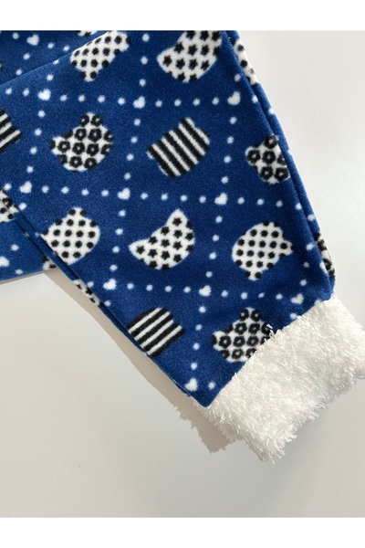 Clothes Box Plush Long Fleece Bottom Pajamas