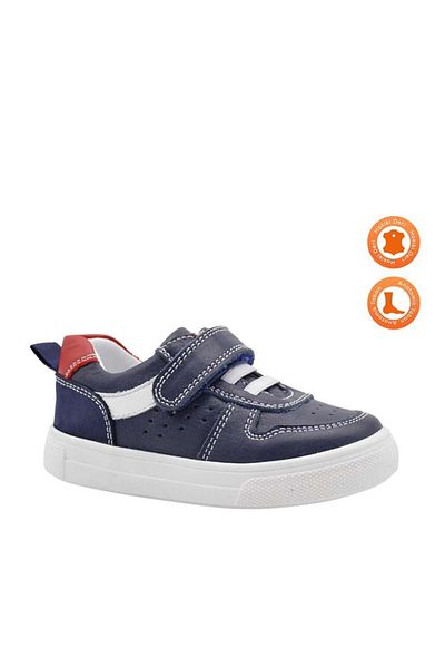 kids A more Dětské boty Geoss Leather Single Velcro Baby Navy Blue