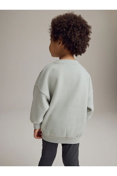 Next Baby Light Blue Diggers Printed Sweatshirt and Leggings Set