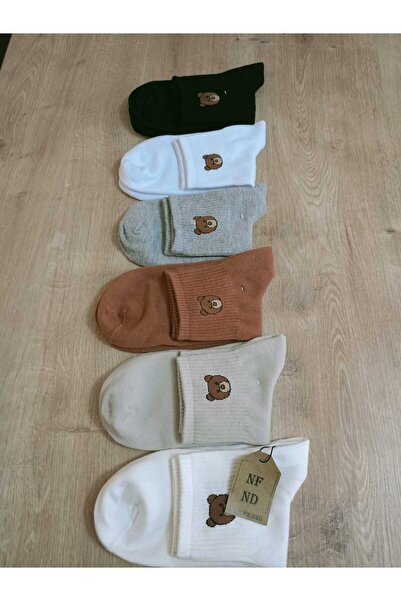 ENEFENDİ Сиви памучни ароматизирани чорапи - меки чорапи без шевове с шарки и шаркирани маншети