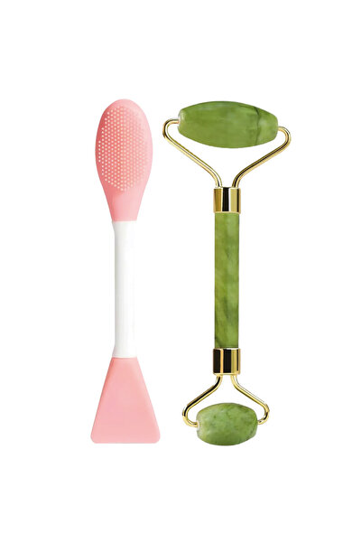 Seay Yeşim Face Roller ve Maske & Siyah Nokta Temizleme için Peeling Fırça Seti Masaj Seti Takımı