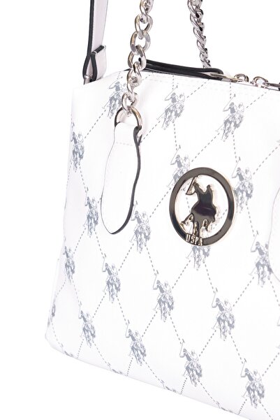 U.S. Polo Assn. Geantă albă de umăr pentru femei - Us8701, exclusiv online