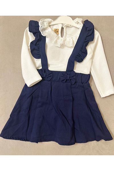 SANTRALBEBE Girl's Badili Salopet Dress