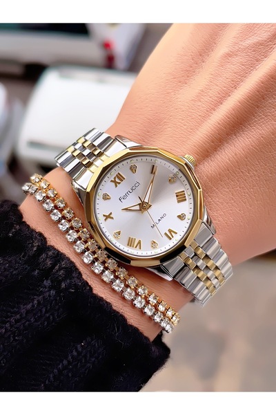 Ferrucci ÇELİK KORDON MİLANO KADIN KOL SAATİ 3 ATM SU GEÇİRMEZ 2 YIL GARANTİL...